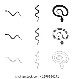 Vector design of mammal and danger icon. Collection of mammal and medicine stock vector illustration.