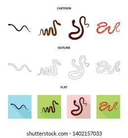Vector design of mammal and danger icon. Set of mammal and medicine stock vector illustration.