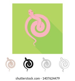 Vector design of mammal and danger icon. Set of mammal and medicine vector icon for stock.