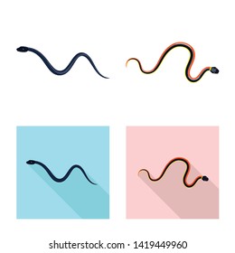 Vector design of mammal and danger icon. Set of mammal and medicine vector icon for stock.