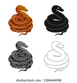 Vector design of mammal and danger logo. Collection of mammal and medicine vector icon for stock.