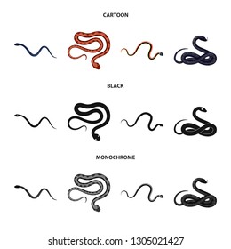 Vector design of mammal and danger logo. Collection of mammal and medicine stock symbol for web.