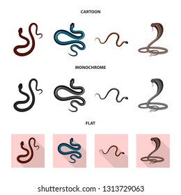 Vector design of mammal and danger logo. Collection of mammal and medicine stock symbol for web.