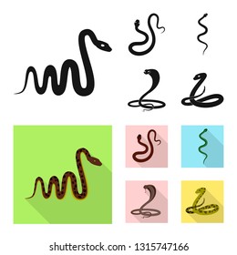 Vector design of mammal and danger logo. Set of mammal and medicine stock symbol for web.