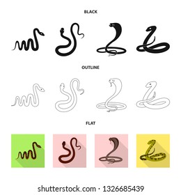 Vector design of mammal and danger logo. Collection of mammal and medicine stock symbol for web.
