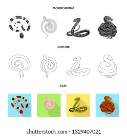 Vector design of mammal and danger logo. Set of mammal and medicine stock symbol for web.