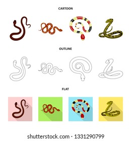 Vector design of mammal and danger logo. Collection of mammal and medicine stock symbol for web.