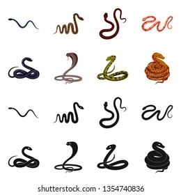 Vector design of mammal and danger logo. Collection of mammal and medicine stock symbol for web.