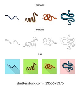 Vector design of mammal and danger logo. Collection of mammal and medicine stock vector illustration.