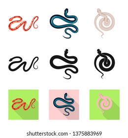 Vector design of mammal and danger logo. Collection of mammal and medicine vector icon for stock.