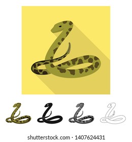 Vector design of mammal and danger logo. Set of mammal and medicine stock vector illustration.