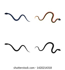Vector design of mammal and danger logo. Collection of mammal and medicine stock symbol for web.