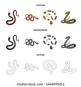 Vector design of mammal and danger logo. Set of mammal and medicine stock vector illustration.