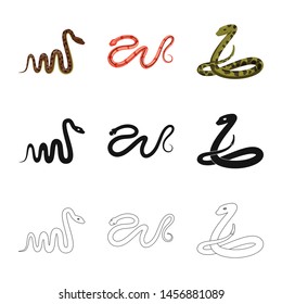Vector design of mammal and danger logo. Set of mammal and medicine vector icon for stock.