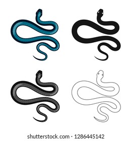 Vector design of mammal and danger sign. Collection of mammal and medicine stock symbol for web.