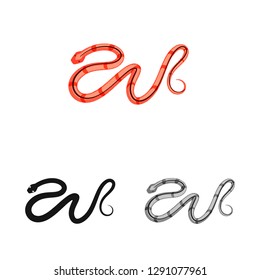 Vector design of mammal and danger sign. Collection of mammal and medicine stock symbol for web.