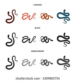 Vector design of mammal and danger sign. Collection of mammal and medicine stock vector illustration.
