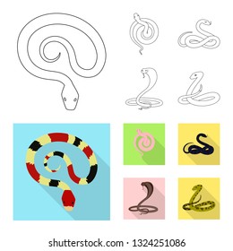 Vector design of mammal and danger sign. Collection of mammal and medicine stock vector illustration.