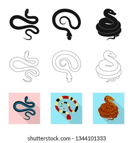 Vector design of mammal and danger sign. Collection of mammal and medicine stock vector illustration.