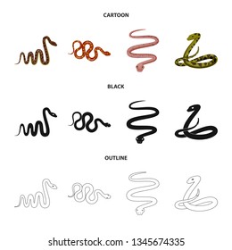 Vector design of mammal and danger sign. Collection of mammal and medicine stock symbol for web.