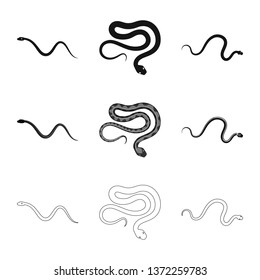 Vector design of mammal and danger sign. Collection of mammal and medicine stock symbol for web.
