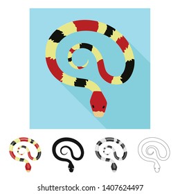 Vector design of mammal and danger sign. Set of mammal and medicine stock vector illustration.