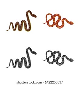 Vector design of mammal and danger sign. Set of mammal and medicine stock symbol for web.