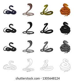 Vector design of mammal and danger symbol. Collection of mammal and medicine vector icon for stock.