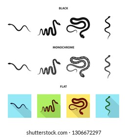 Vector design of mammal and danger symbol. Set of mammal and medicine stock symbol for web.