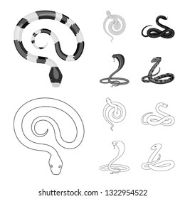 Vector design of mammal and danger symbol. Collection of mammal and medicine vector icon for stock.