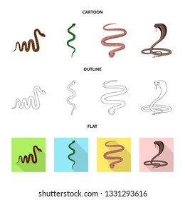 Vector design of mammal and danger symbol. Set of mammal and medicine stock vector illustration.