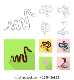 Vector design of mammal and danger symbol. Set of mammal and medicine stock vector illustration.