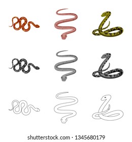 Vector design of mammal and danger symbol. Set of mammal and medicine vector icon for stock.