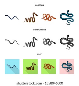 Vector design of mammal and danger symbol. Set of mammal and medicine vector icon for stock.