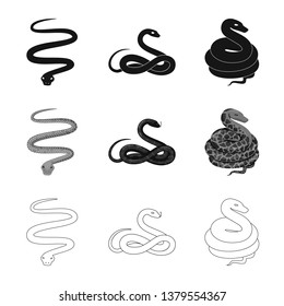 Vector design of mammal and danger symbol. Collection of mammal and medicine stock symbol for web.