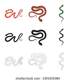 Vector design of mammal and danger symbol. Collection of mammal and medicine vector icon for stock.