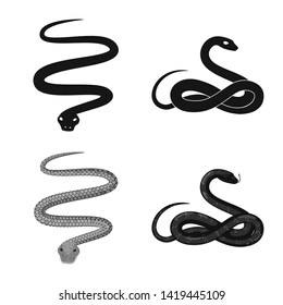Vector design of mammal and danger symbol. Set of mammal and medicine stock symbol for web.