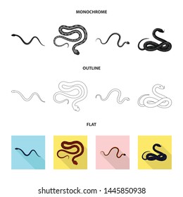 Vector design of mammal and danger symbol. Set of mammal and medicine stock symbol for web.