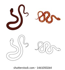 Vector design of mammal and danger symbol. Set of mammal and medicine vector icon for stock.