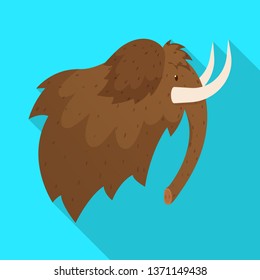 Vector Design Of Mammoth And Wooly Sign. Set Of Mammoth And Hunt Stock Vector Illustration.