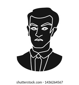 Vector design of man and businessman icon. Set of man and face stock vector illustration.