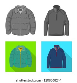 Vector design of man and clothing icon. Set of man and wear vector icon for stock.