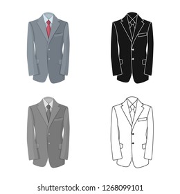 Vector design of man and clothing icon. Collection of man and wear stock symbol for web.