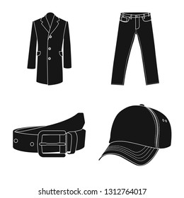 Vector design of man and clothing icon. Collection of man and wear stock vector illustration.