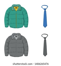 Vector design of man and clothing icon. Collection of man and wear stock symbol for web.