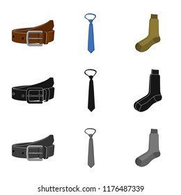 Vector design of man and clothing logo. Collection of man and wear stock vector illustration.