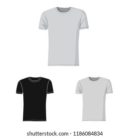 Vector design of man and clothing logo. Set of man and wear stock symbol for web.