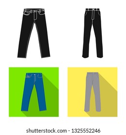 Vector design of man and clothing logo. Collection of man and wear vector icon for stock.