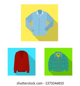 Vector design of man and clothing logo. Collection of man and wear stock vector illustration.