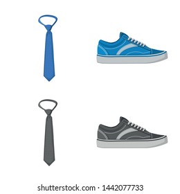 Vector design of man and clothing logo. Collection of man and wear stock vector illustration.